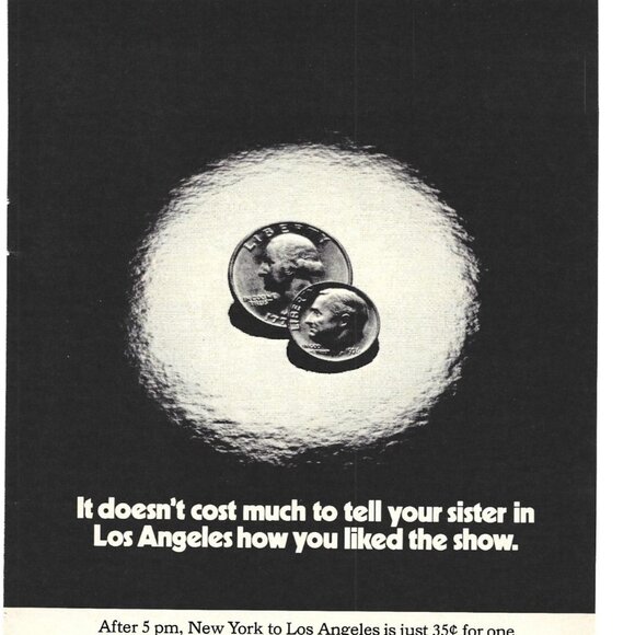 Vintage New York Telephone Advertisement Print 1970s Coins - Picture 2 of 2